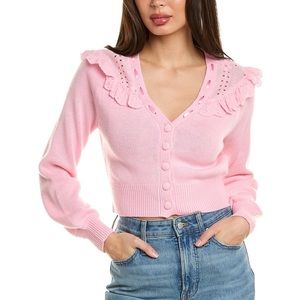 NWOT LoveShackFancy Pink Peggy Cardigan Size L
